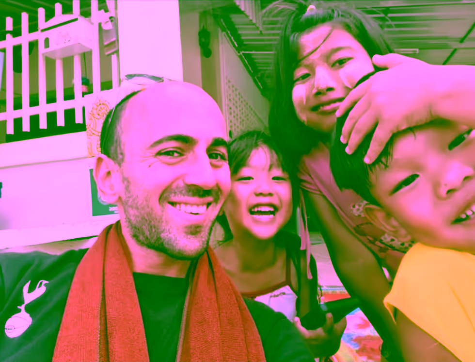 Guy Haik with three children
